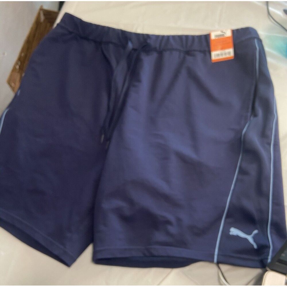 Men's  Puma Stretchlite Navy Blue Activewear Shorts- Size 2XL-NWT-Excellent Cond